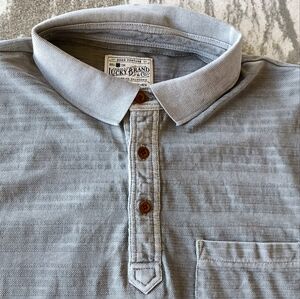 Lucky Brand Men's "Washed & Worn" Men's Polo Shirt. New Size Medium